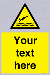 Custom Warning diving area